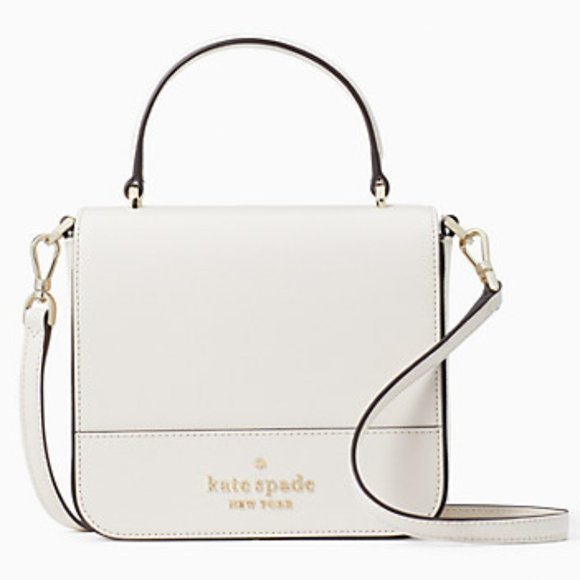 kate spade Handbags - Kate Spade Staci Square Crossbody Saffiano Leather Parchment